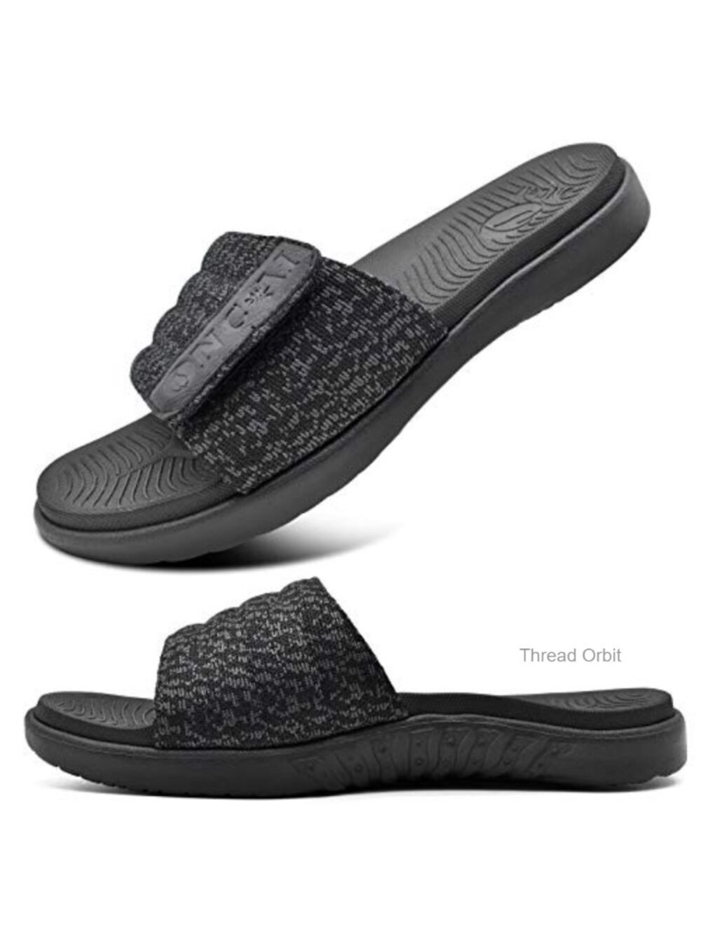 Mens Orthotic Slide Sandals Arch Support Adjustable Straps Plantar Fasciitis
